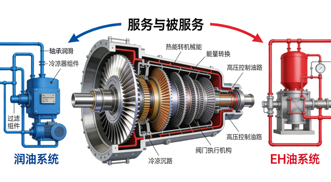 透平系統與潤滑油系統、EH油系統的功能定位與關聯分析 圖3